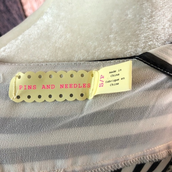 Anthropologie Pins And Needless Blouse Sheer - Picture 6 of 7